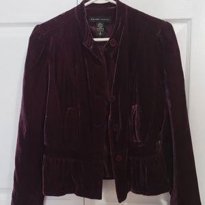 Deep plum velour jacket